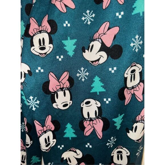 Disney Minnie Mouse Size Medium Fleece Lounge Pajama Pants Christmas Bottoms - Picture 6 of 7
